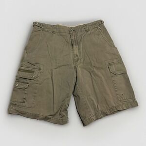 Vtg 90s Zeppelin Casual Wear Cargo Shorts Men 36 Olive Green Made in Hong Kong